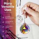 Asfour Crystal Ball Prism Suncatchers 40mm, #701 - Clear AB Crystal Prism Hanging Ball, Sun Catcher Crystal, Window Crystal Ball, 1 Hole