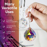 Asfour Crystal Ball Prism Suncatchers Box of 12 - 50mm, #701 - Clear AB Crystal Prism Hanging Ball, Sun Catcher Crystal, Window Crystal Ball, 1 Hole