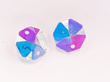 Ab - Asfour Crystal Octagon Beads 14mm (2-hole) Chandelier Swag Lamp Part - #1080