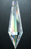 Clear Icicle Drop Pendant Crystal Prisms Box of 420 - 38mm, #401- Chandelier Parts, Lead Crystal Prisms, Lamp Décor Parts, Geometric Prisms - 1 Hole