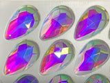 Asfour Crystal AB Pear Shape Prism Suncatcher 2in #872 (Box of 135) Wholesale