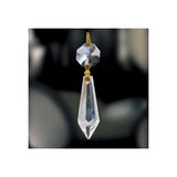 Asfour Crystal Drop Suncatcher Prisms (1.5-inch) Chandelier Part - Box of 210 Gold Bow tie#401
