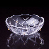 Asfour Crystal Cup (4-inch) Bobeche With 26mm Center Hole (5-side hole) Gold Pin