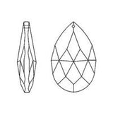 Asfour Crystal Pear Shape Prism Suncatchers 3in #872 (Box of 40) Wholesale