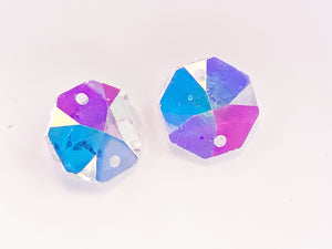 Ab - Asfour Crystal Octagon Beads 14mm (2-hole) Chandelier Swag Lamp Part - #1080