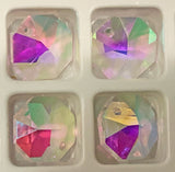 Ab - Asfour Crystal Octagon Beads 14mm (1-hole) Chandelier Swag Lamp Part - #1081