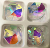 Ab - Asfour Crystal Octagon Beads 14mm (1-hole) Chandelier Swag Lamp Part - #1081
