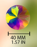 Ab - Asfour Crystal Round 40mm (1-hole) #1041 Hanging Suncatcher Glass Prisms Box of 85
