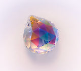 30mm - Clear Ab Crystal Prism Asfour Hanging Ball, #701, Sun Catcher Crystal, Window Crystal Ball, Asfour Crystal Disco Ball