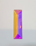 Ab - Asfour Crystal Wholesale Suncatcher Prisms Rectangle 3in #611 (1-hole) - Box of 128