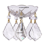 Asfour Crystal Cup (4-3/4-inch) Crystal Bobeche With 2-inch French Cut Prisms Chrome Pins