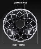 Asfour Crystal Cup (4-inch) Crystal Bobeche With 1.5-in French Cut Prisms Chrome Pins