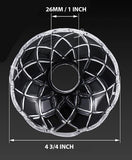 Asfour Crystal Cup (4-3/4-inch) Crystal Bobeche With 2-inch French Cut Prisms Chrome Pins