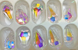 Ab - Asfour Crystal Small Drop Prism Suncatchers (20x11)mm Chandelier parts #405 - Box of 880