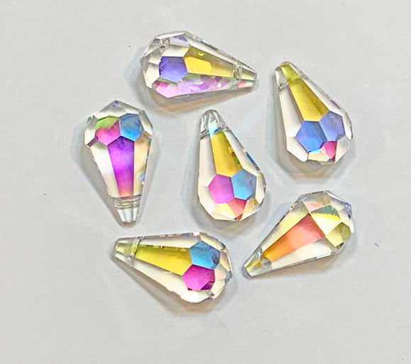 Ab - Asfour Crystal Small Drop Prism Suncatchers (20x11)mm Chandelier parts #405 - Box of 880