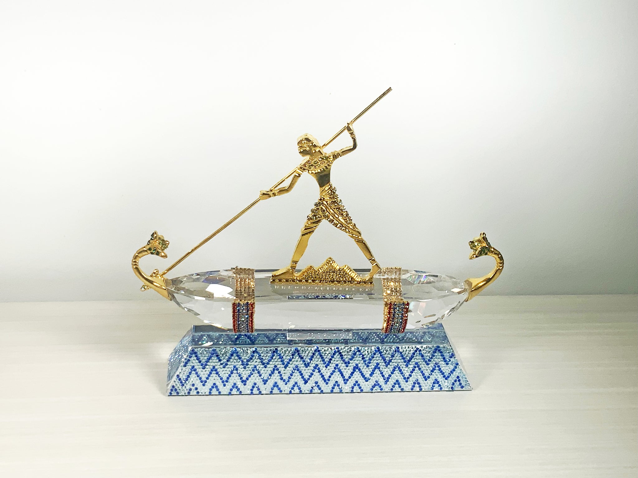 Asfour Crystal Swan Figurine #641/1 | Clear Lead Crystal | Made in