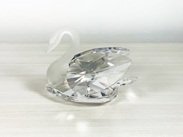 Asfour Crystal Swan Figurine #641/1 | Clear Lead Crystal | Made in