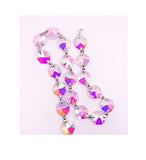 Asfour Crystal Clear AB Octagon Prisms Garland Chain 1080-14 MM With Chrome Bow Tie - 22 Yards