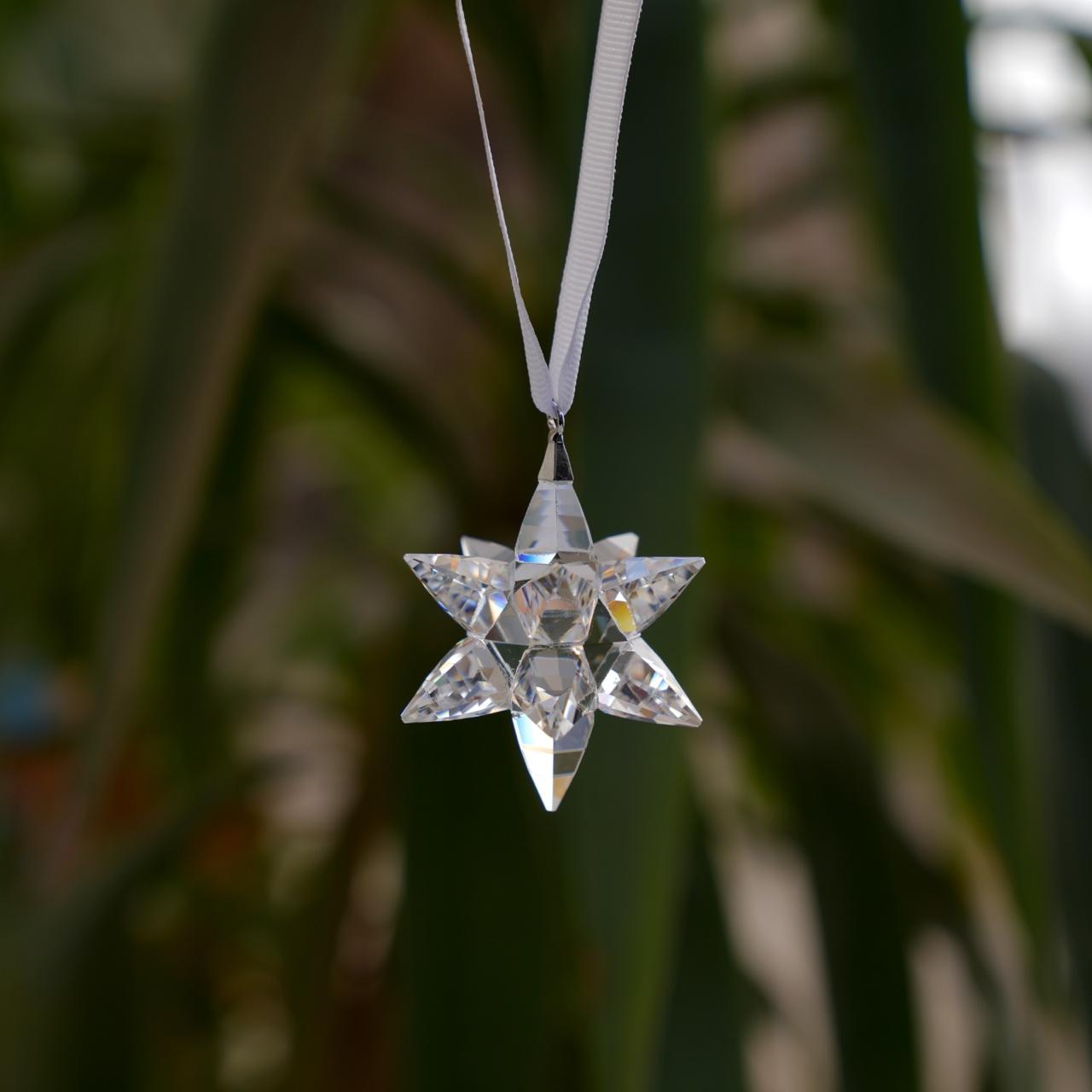 Asfour Crystal Star Pendant Golden Shadow | Full Lead | Silver Cap