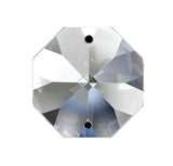 Set of 108 - Clear Crystal Octagon Prisms #1080 - 16 MM, 2 Holes