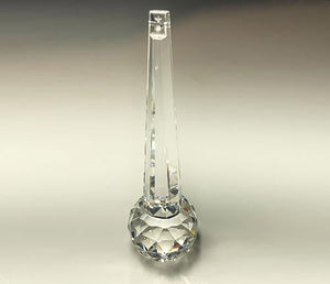 Set Of 16 - Asfour Crystal, Clear Prisms Drop with 40mm Feng Shui Ball, Lamp Parts #505-100mm