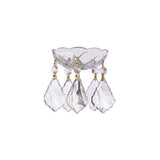 Asfour Crystal 30% Lead Crystal Bobeche for Chandelier, Candlesticks and Candelabras – 4 Inch Glass Bobeche with 5 Holes and Gold Pinned French Cut