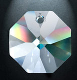Set of 2000 - Asfour Crystal, Clear Lead Crystal, Octagon Crystal Beads Lead Crystal lamp #1081 - 14 MM - 1 Hole